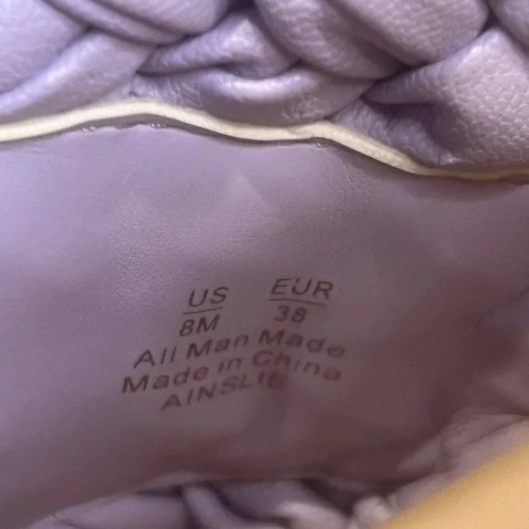 Sam Edelman Sandals Ainslie Lilac Braided Slides Size 8 Spring/Summer - Picture 8 of 9